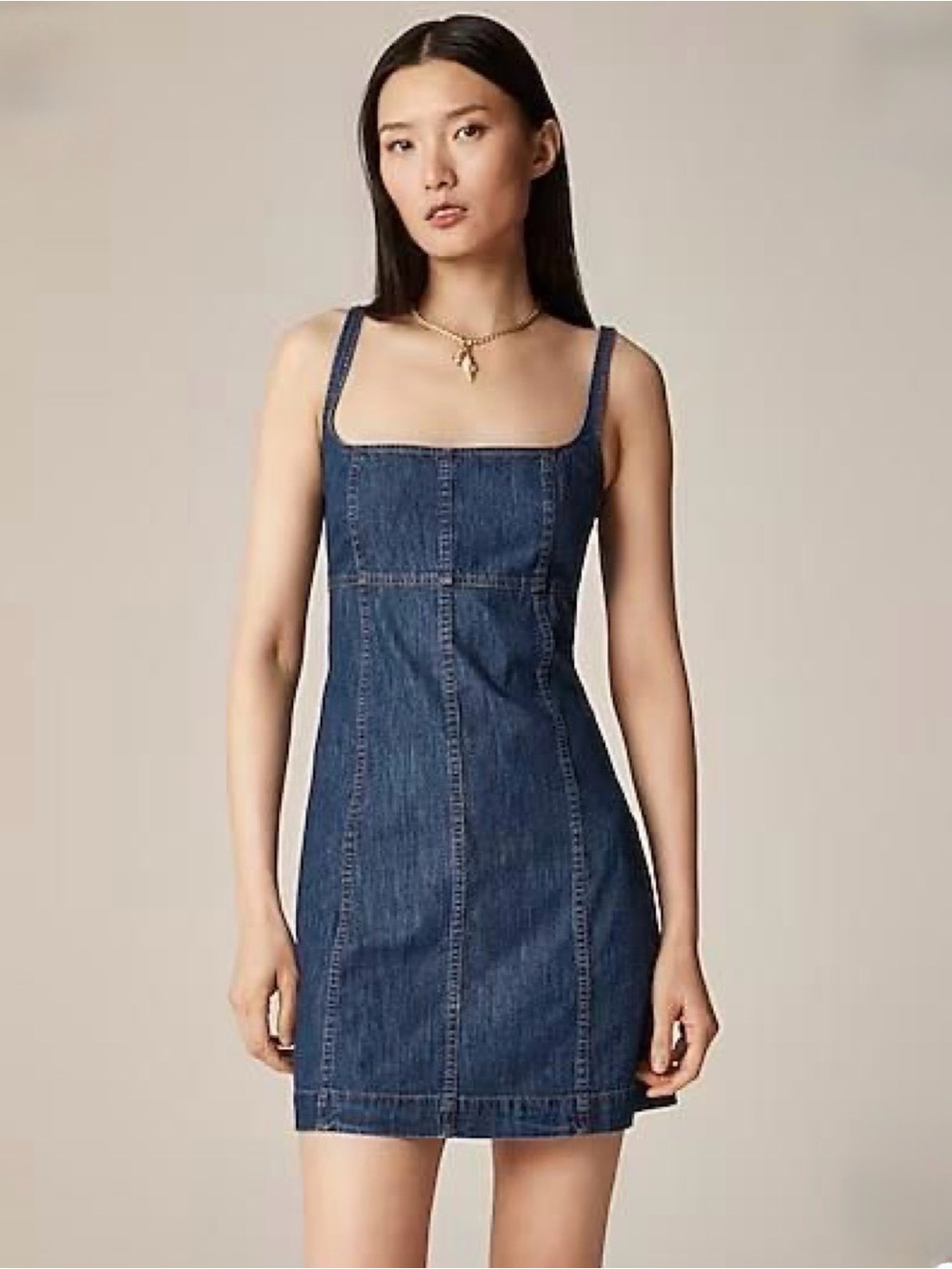J. Crew Denim cotton Slip Dress - Blue Women Jeans Style size small /4